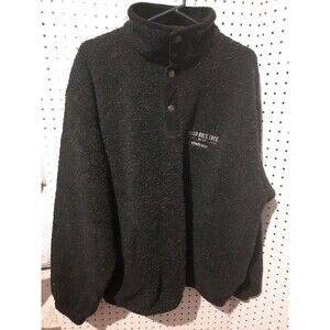 Hard Rock Cafe Honolulu Hawaii 2X Sherpa Jacket Sweater Pullover Black